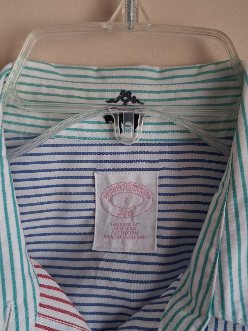Brooks Brothers 346 Womens Multi Color Striped Fun Shirt Non-Iron Cotton Size 2 - Picture 5 of 6